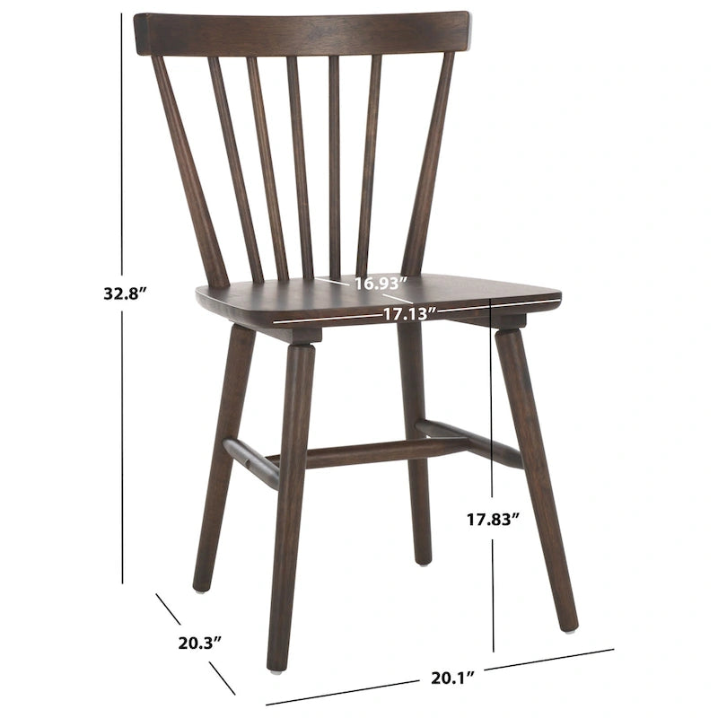 Chaise de salle à manger Spindle Farmhouse, plusieurs coloris, lot de 2