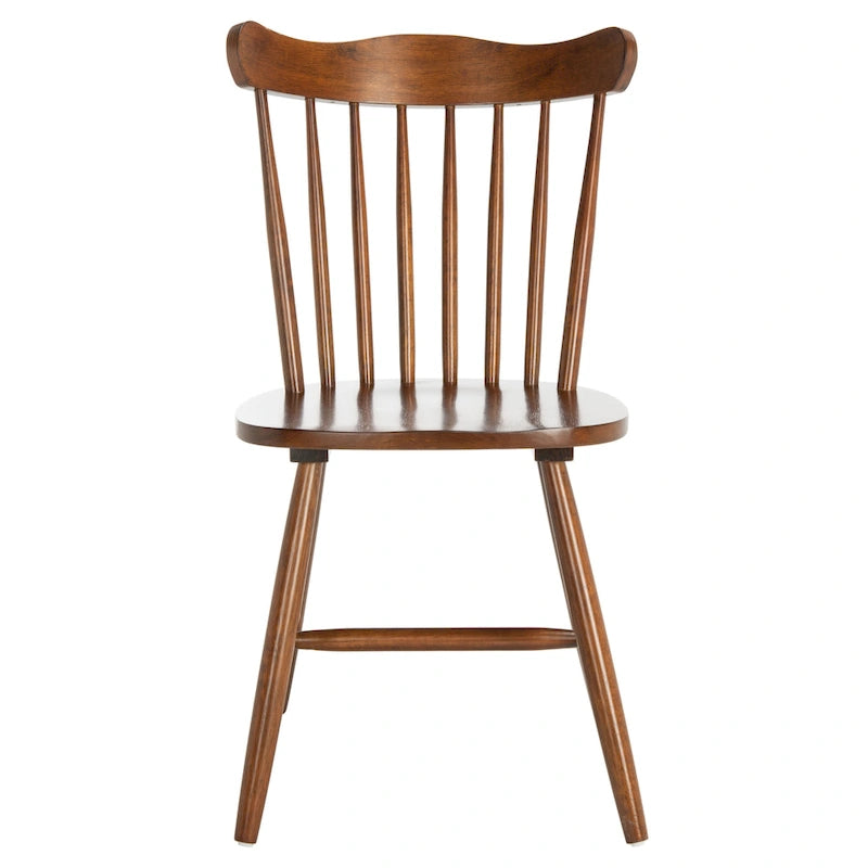 Chaise de salle à manger Windsor Walnut Spindleback, lot de 2