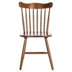 Chaise de salle à manger Windsor Walnut Spindleback, lot de 2