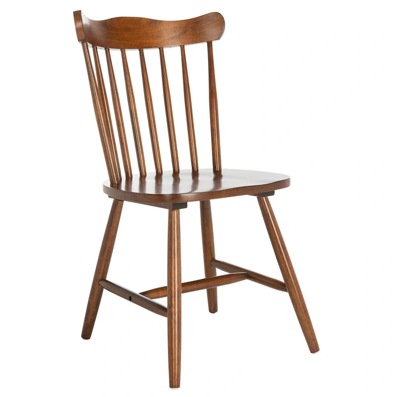 Chaise de salle à manger Windsor Walnut Spindleback, lot de 2