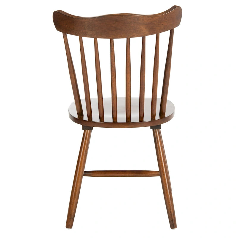 Chaise de salle à manger Windsor Walnut Spindleback, lot de 2