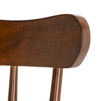 Chaise de salle à manger Windsor Walnut Spindleback, lot de 2