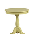 Table d'appoint ronde jaune, style traditionnel, 1 personne