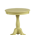 Table d'appoint ronde jaune, style traditionnel, 1 personne