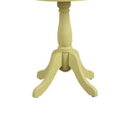 Table d'appoint ronde jaune, style traditionnel, 1 personne