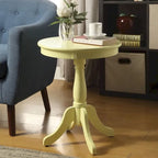 Table d'appoint ronde jaune, style traditionnel, 1 personne
