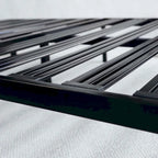 Cadre de lit plateforme King Noir en métal – Lattes en acier robustes, 1 personne