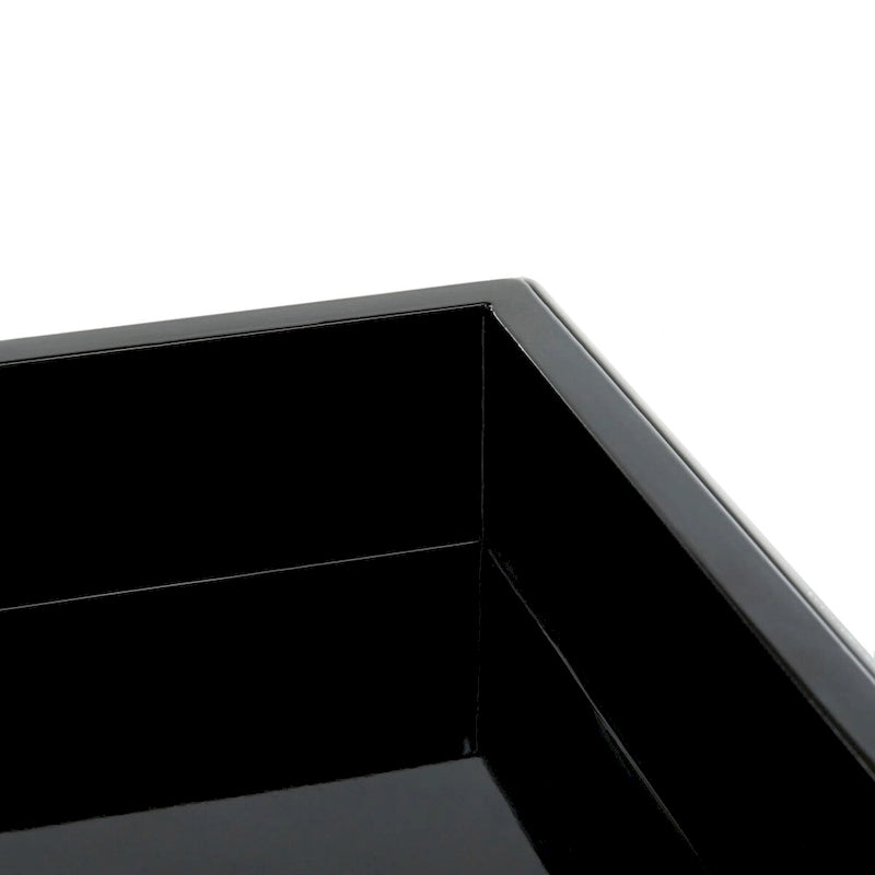 Table basse blanc/noir de style Mid-Century avec plateau amovible
