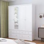 Armoire double miroir blanche, 2 personnes