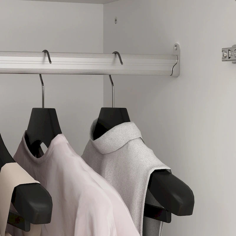 Armoire double miroir blanche, 2 personnes