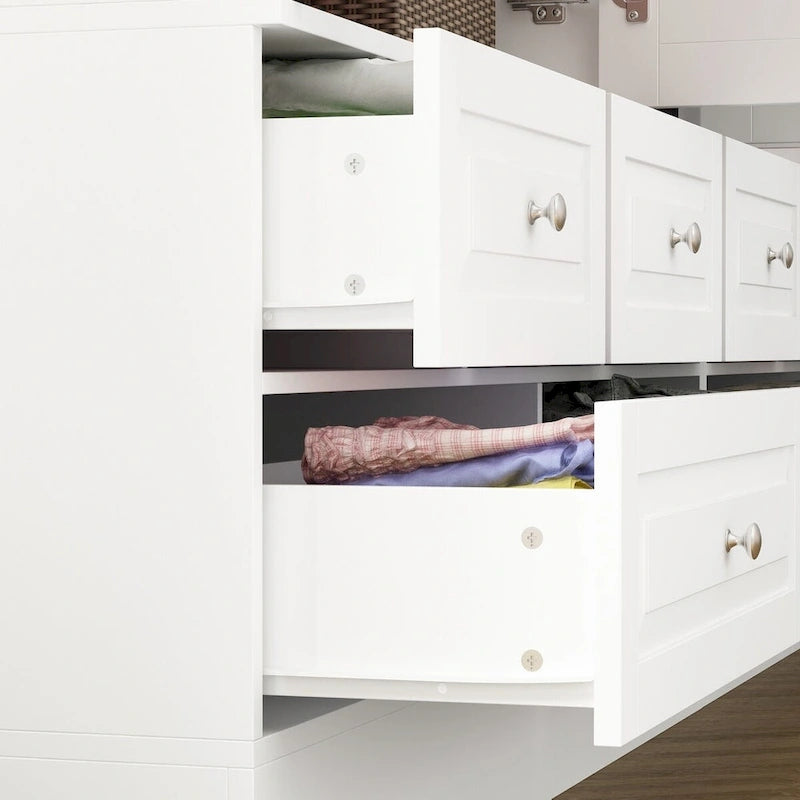 Armoire double miroir blanche, 2 personnes