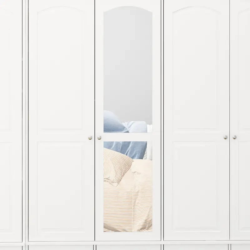Armoire double miroir blanche, 2 personnes