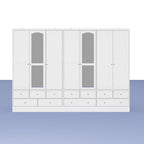 Armoire double miroir blanche, 2 personnes