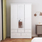 Armoire double miroir blanche, 2 personnes