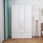Armoire double miroir blanche, 2 personnes