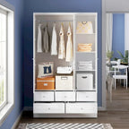 Armoire double miroir blanche, 2 personnes