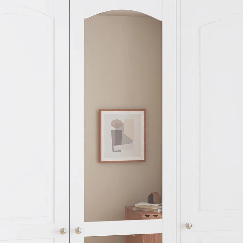 Armoire double miroir blanche, 2 personnes