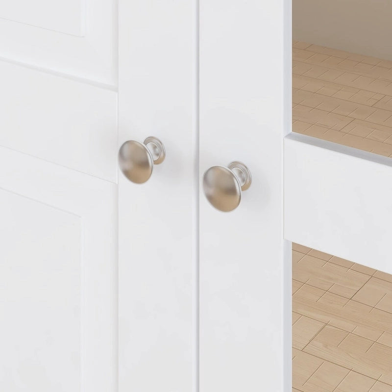 Armoire double miroir blanche, 2 personnes
