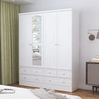 Armoire double miroir blanche, 2 personnes