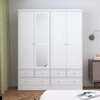 Armoire double miroir blanche, 2 personnes