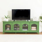 Meuble TV rétro 180 cm vert/blanc/bleu – Convient aux TV jusqu'à 70 pouces