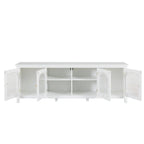 Meuble TV rétro 180 cm vert/blanc/bleu – Convient aux TV jusqu'à 70 pouces