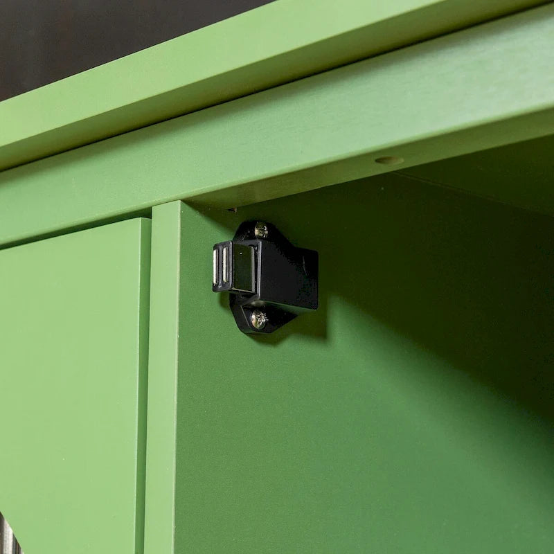 Meuble TV rétro 180 cm vert/blanc/bleu – Convient aux TV jusqu'à 70 pouces