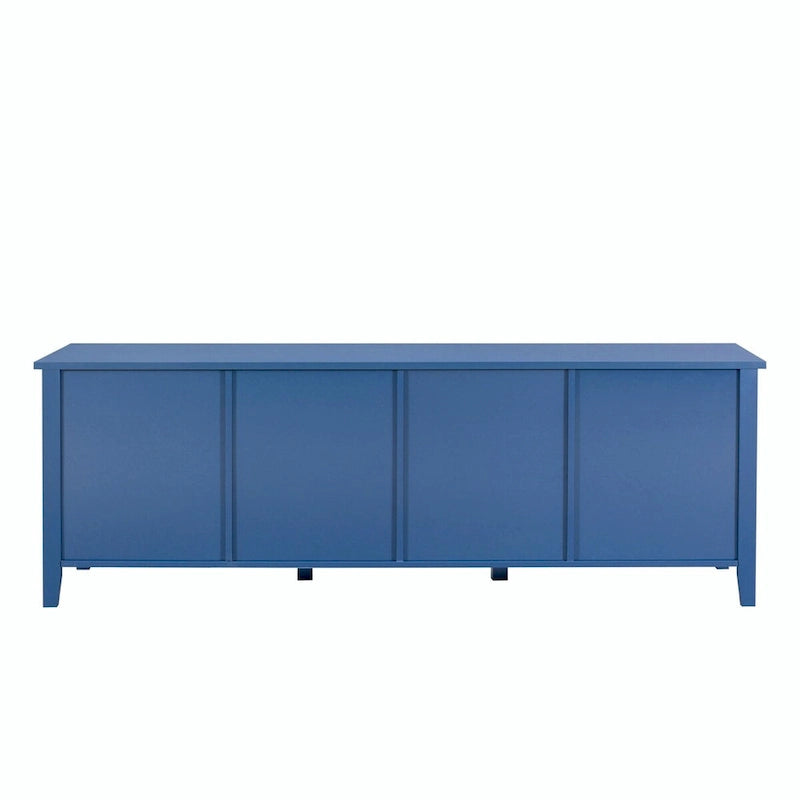 Meuble TV rétro 180 cm vert/blanc/bleu – Convient aux TV jusqu'à 70 pouces