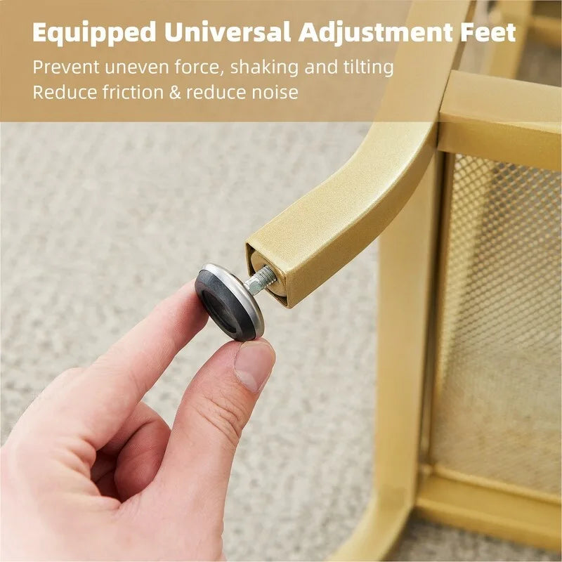 Banc de rangement pour chaussures en métal doré, style moderne, siège 1 personne