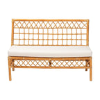 Banc de salle à manger Bohème en rotin couleur miel clair – Simple