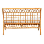 Banc de salle à manger Bohème en rotin couleur miel clair – Simple