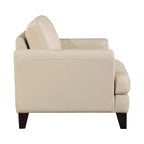 Fauteuil d'appoint, crème et brun expresso, contemporain, 1 place