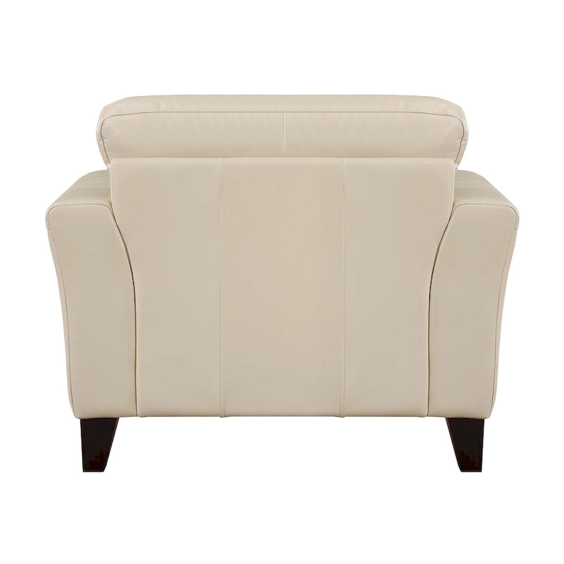 Fauteuil d'appoint, crème et brun expresso, contemporain, 1 place
