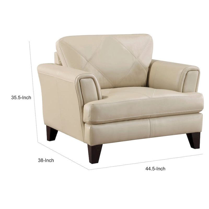 Fauteuil d'appoint, crème et brun expresso, contemporain, 1 place