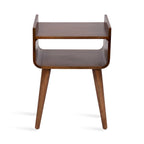 Table d'appoint en bois de manguier massif brun noyer, 18x14x27, 1 personne
