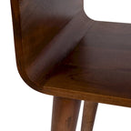 Table d'appoint en bois de manguier massif brun noyer, 18x14x27, 1 personne