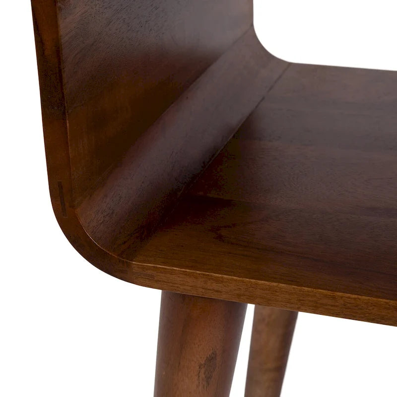 Table d'appoint en bois de manguier massif brun noyer, 18x14x27, 1 personne