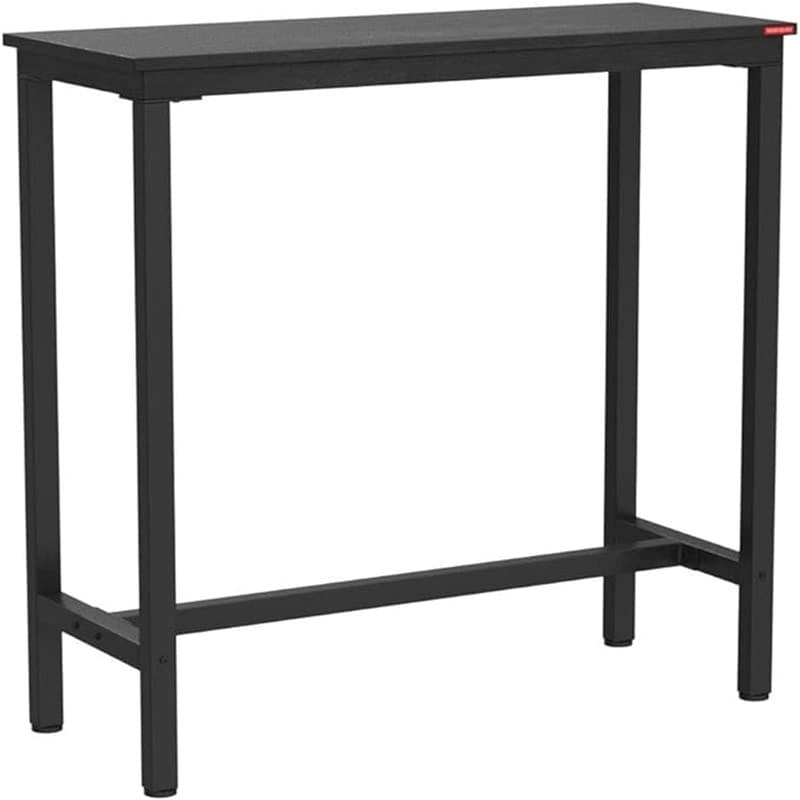 Table de Pub Style Industriel Hauteur Bar en Marbre Noir / Vintage / Blanc pour 2 Personnes