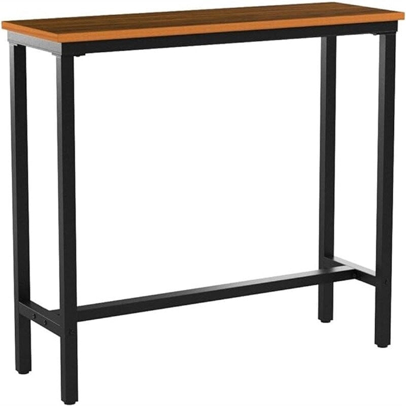 Table de Pub Style Industriel Hauteur Bar en Marbre Noir / Vintage / Blanc pour 2 Personnes