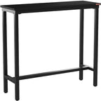 Table de Pub Style Industriel Hauteur Bar en Marbre Noir / Vintage / Blanc pour 2 Personnes