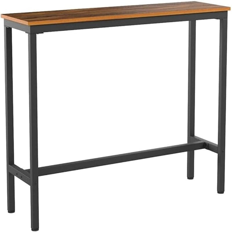 Table de Pub Style Industriel Hauteur Bar en Marbre Noir / Vintage / Blanc pour 2 Personnes