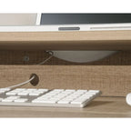 Bureau d'ordinateur en sycomore argenté / chêne d'été avec tiroirs – 1 personne