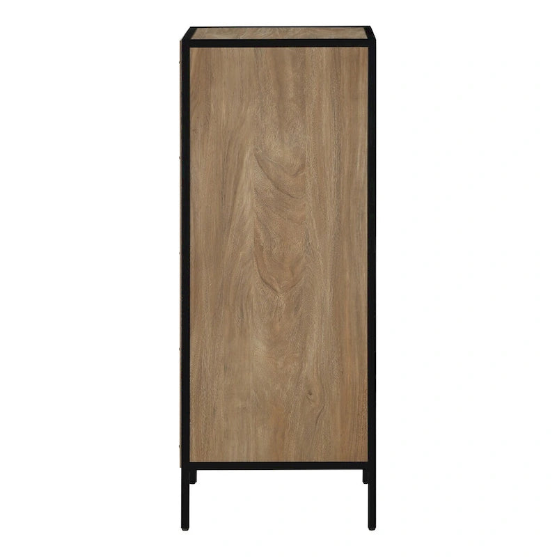 Commode à 4 tiroirs – Blanc / Chêne, Simple