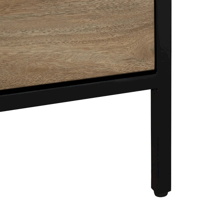 Commode à 4 tiroirs – Blanc / Chêne, Simple