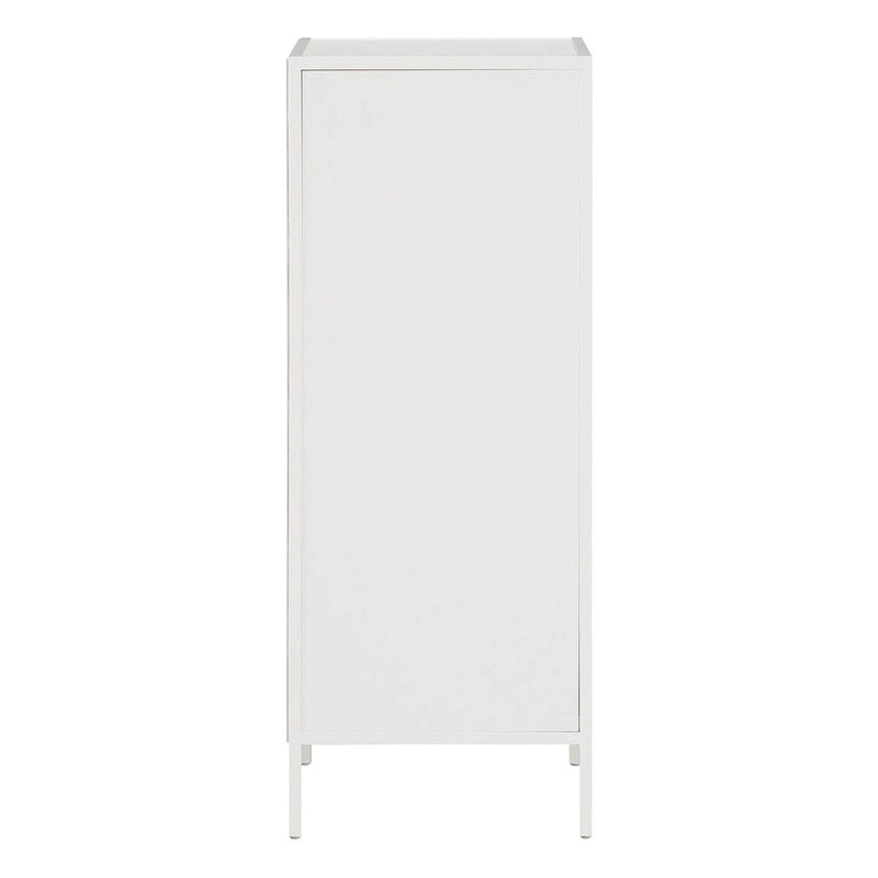 Commode à 4 tiroirs – Blanc / Chêne, Simple