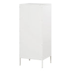 Commode à 4 tiroirs – Blanc / Chêne, Simple