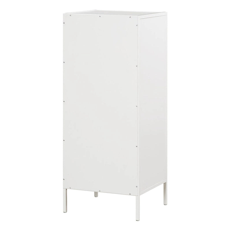 Commode à 4 tiroirs – Blanc / Chêne, Simple