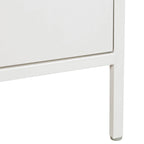Commode à 4 tiroirs – Blanc / Chêne, Simple