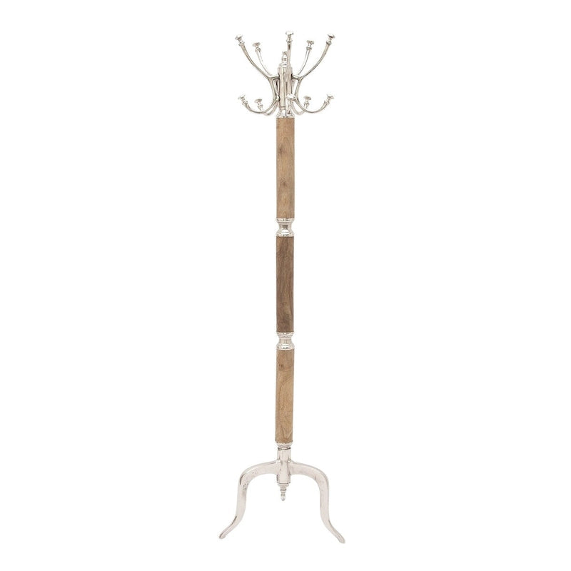 Porte-manteau sur pied, Or / Argent, Style trépied