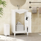 Meuble-lavabo gris/blanc de 20 po avec une vasque pour 1 personne